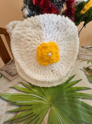 Bolso de mano/mochila rosa y blanco