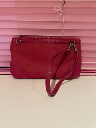 Bolso Tous Cartera Mano Rosa