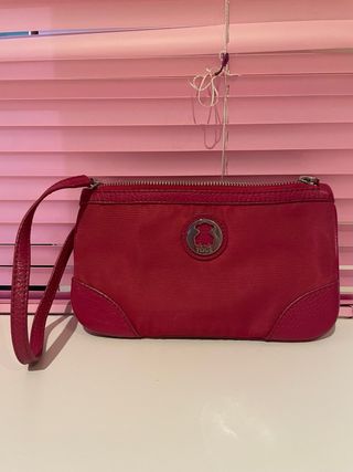 Bolso Tous Cartera Mano Rosa