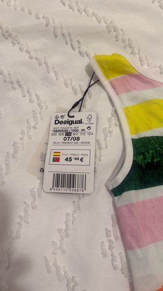 Vestido Desigual Verano niña 7/8 años
