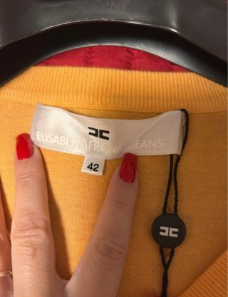 Elisabetta Franchi Maglia Cropped Arancione