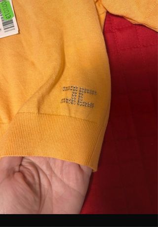 Elisabetta Franchi Maglia Cropped Arancione