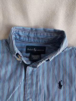 Camisa Polo Ralph Lauren niño rayas azules