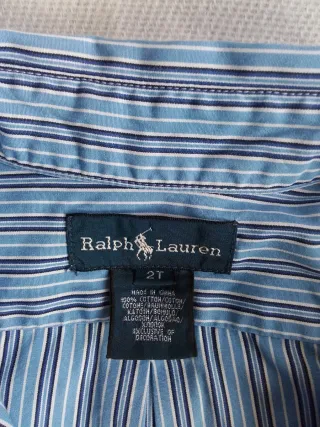 Camisa Polo Ralph Lauren niño rayas azules