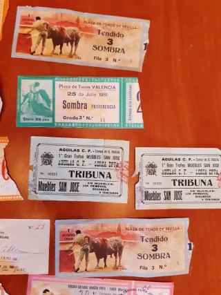 Colección de entradas taurinas yrevistas