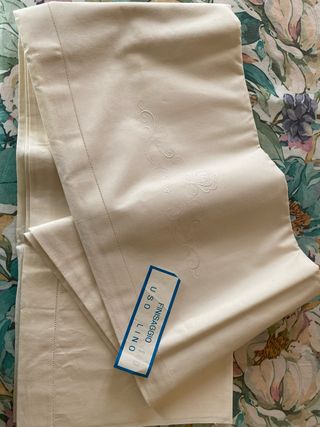 Lenzuolo singolo misto lino beige