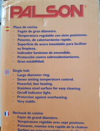 Placa Eléctrica Cocina Palson