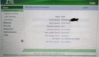 2 Router ZTE F680 di Jazztel