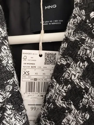 Chaqueta tweed Mango