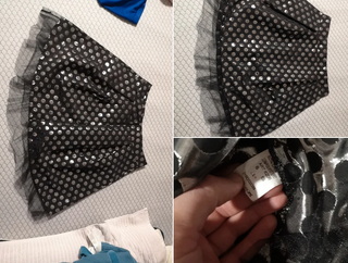 Gonna a pois nera con tulle