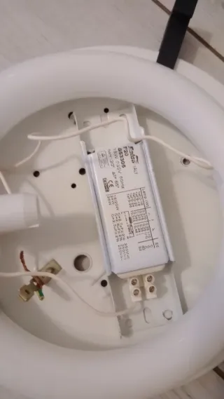 Plafoniera Neon Vetro e Plastica