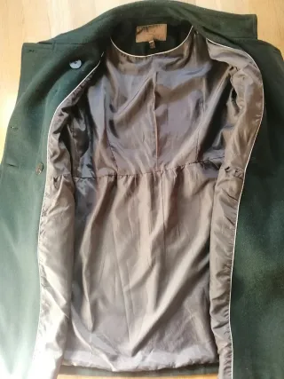 Abrigo paño verde oscuro