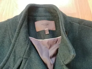 Abrigo paño verde oscuro