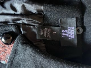 Cappotto Anna Sui Ricamato Floreale Taglia L