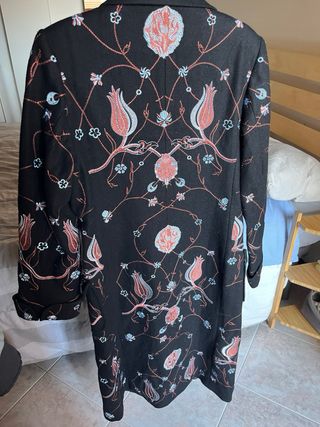 Cappotto Anna Sui Ricamato Floreale Taglia L