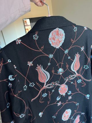 Cappotto Anna Sui Ricamato Floreale Taglia L