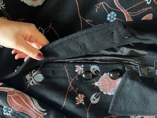 Cappotto Anna Sui Ricamato Floreale Taglia L