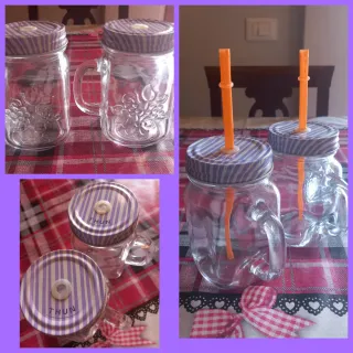 Set 2 Bicchieri Thun con Cannucce