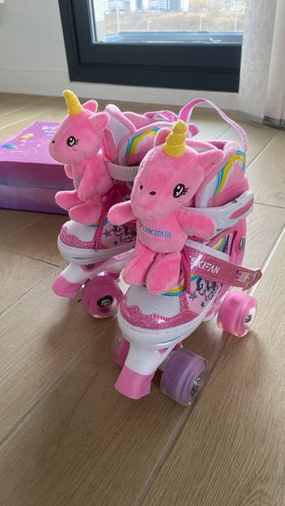 Patines de 4 ruedas para niña, talla S, (30-33)