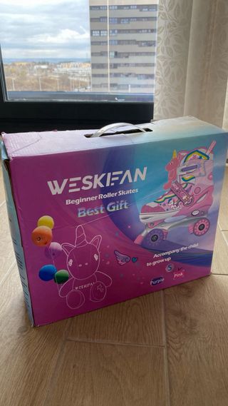 Patines de 4 ruedas para niña, talla S, (30-33)