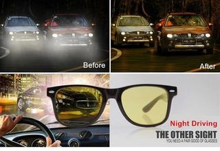 Gafas Negras Visión Nocturna de Lentes Amarillas