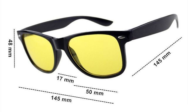 Gafas Negras Visión Nocturna de Lentes Amarillas