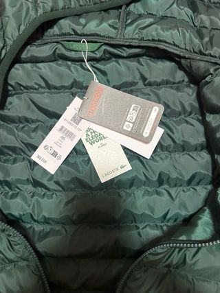 Chaqueta Lacoste verde acolchada