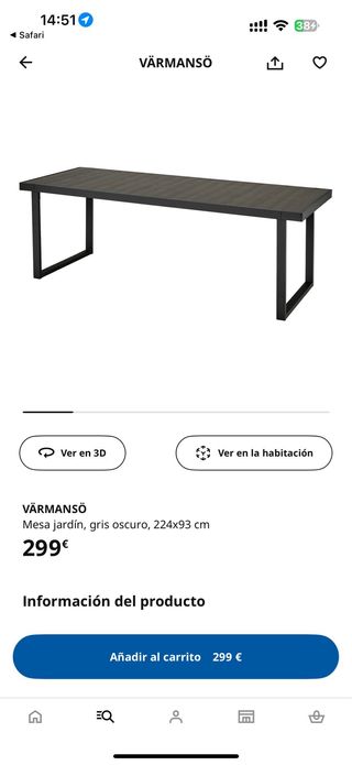 Mesa y 6 Sillas Exterior