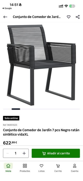 Mesa y 6 Sillas Exterior