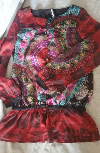 Camisa Desigual Gasa semitransparente, Multicolor