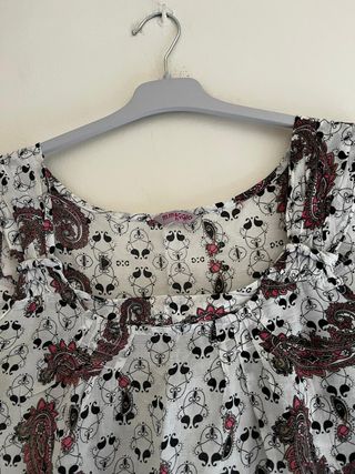 Blusa M. Maggio Paisley Calavera Talla XXL