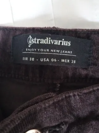 Pantalón Stradivarius Marrón Chocolate Nuevo