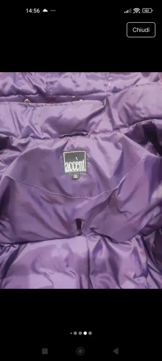 Bomber piumino d'oca con cappuccio Accent