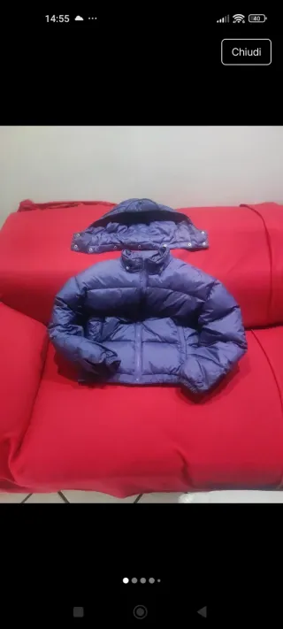 Bomber piumino d'oca con cappuccio Accent