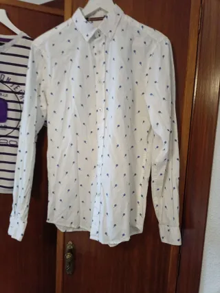 Lote Camisa Blanca y Camiseta Rayas