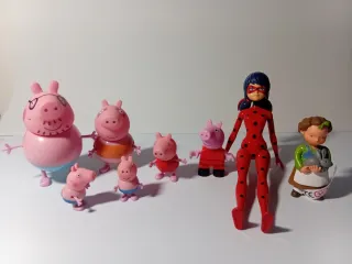 Lote Figuras Peppa Pig y Miraculous