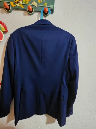 Chaqueta de traje azul Zara