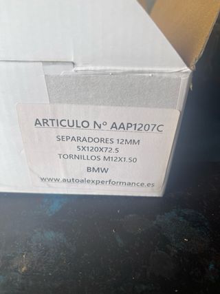 Separadores 13mm BMW 5x120 núcleo 72,5 mm