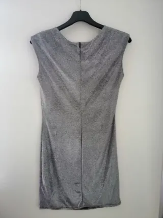 Vestido fiesta plateado B&B Talla M