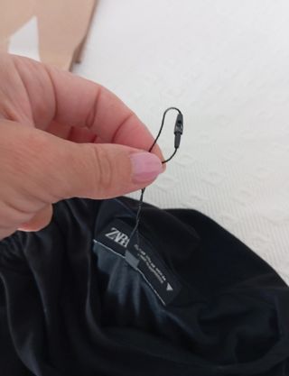 Vestito nero Zara drappeggiato