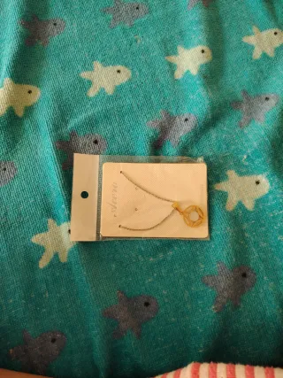 Colgante Acero Inoxidable Dorado y Blanco