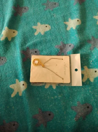 Colgante Acero Inoxidable Dorado y Blanco