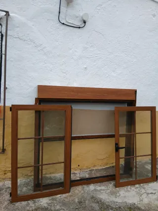 Ventanas aluminio color cerezo