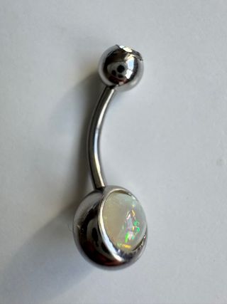 Anillo Piercing Ombligo Ópalo Mujer
