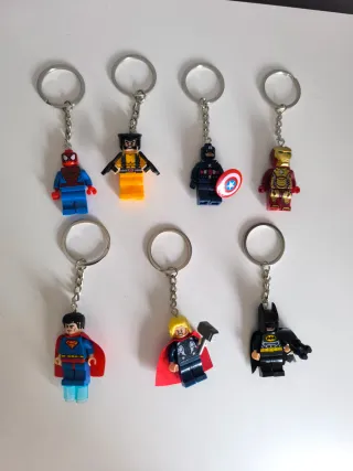 Llaveros DC tipo Lego (7 unidades)