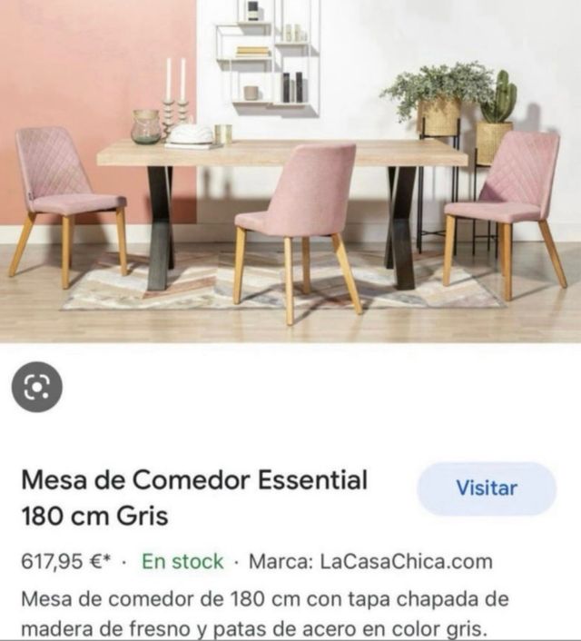 Mesa comedor madera ESSENTIAL 180x90