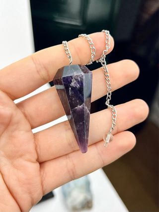 Péndulo Facetado Mineral Amatista