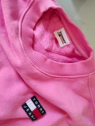 Felpa Crop Tommy Hilfiger Rosa