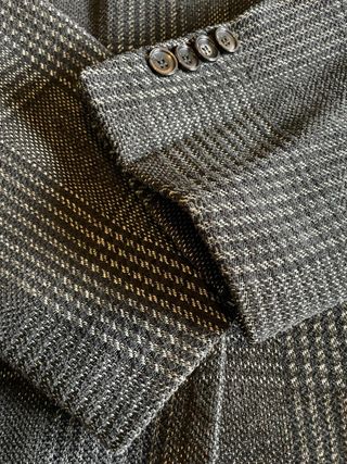 Abrigo Florentino cuadros gris. talla 52.