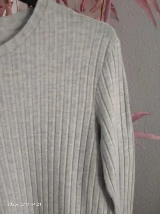 Vestido gris Stradivarius talla L